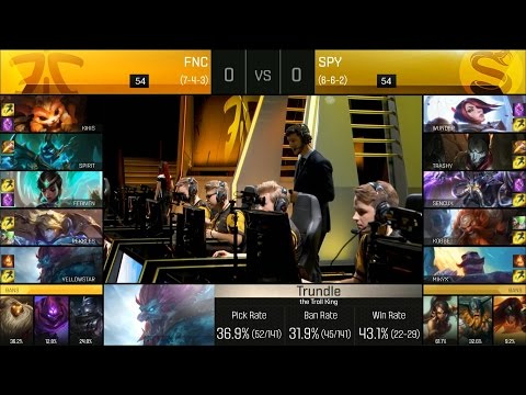 FNC vs SPY Game 1 Highlights - FNATIC vs SPLYCE EU LCS Week 8 Summer 2016