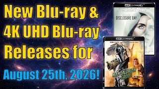 New Blu-ray & 4K UHD Blu-ray Releases for August 25th, 2026! 