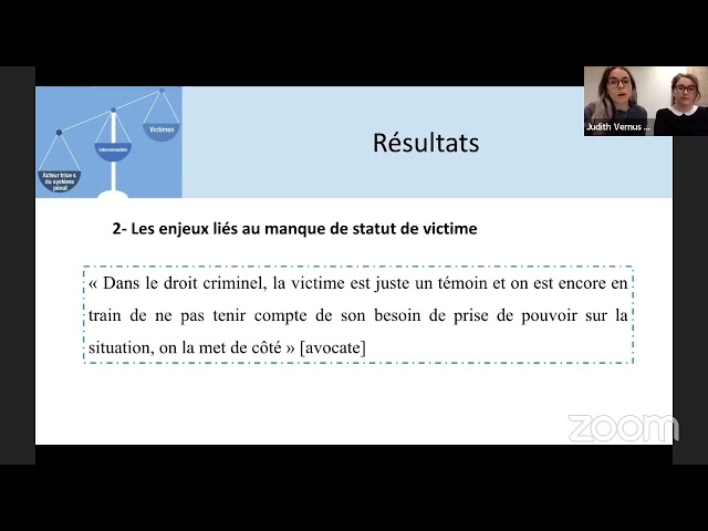 Justice pour les femmes victimes de violences: résultats et recommandations