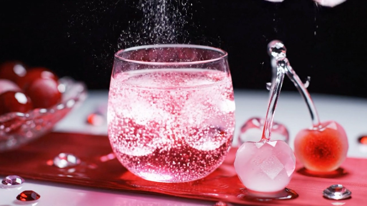 【ASMR】冷凍クリスタルフルーツを炭酸に浸すと…パチパチ弾けるASMR🫧 | Satisfying Sounds