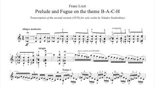 Download lagu F. Liszt: Prelude and Fugue on the theme B-A-C-H for solo violin mp3