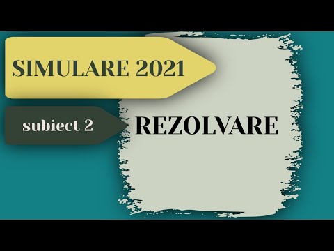 Rezolvare Simulare Bacalaureat 2021 Informatica - Subiectul 2 - Pregatire BAC
