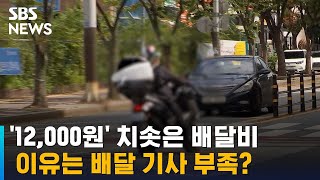 '배달팁 12,000원' 치솟은 배달비…이유는 '기사 부족' / SBS