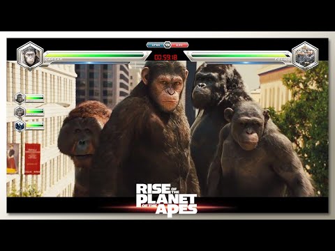 Apes vs Humans with Healthbars @ Bridge Battle | Part 1