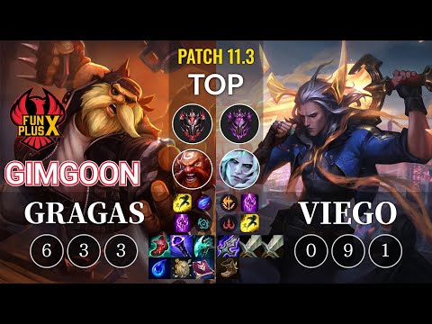 FPX GimGoon Gragas vs Viego Top - KR Patch 11.3