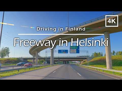Driving in Beltway 3 Freeway Full Run in Helsinki, Finland - 4K