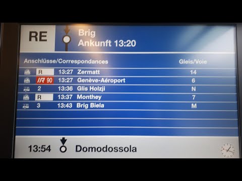 BLS Ansage Brig, weiter als RE nach Domodossola
