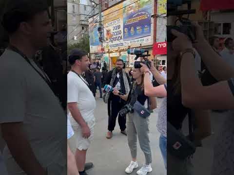 Speaking for the Ukrainian News at Uman Erev Rosh Hashanah Ukraine UmanRH25