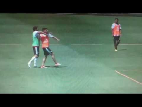 Martínez Quarta y Andrade se cruzaron fuerte en la práctica