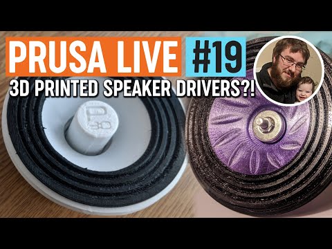 PrusaPrinters update sneak peek and 3D printed speaker drivers with Polymate3D  - PRUSA LIVE #19