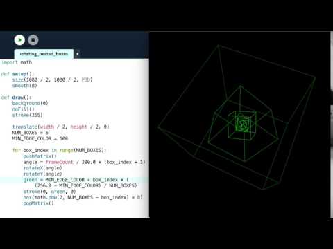 Nested Rotating Cubes With Processing And Python