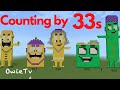 COUNTING BY 33s Numberblocks Minecraft | Learn To Count | Skip Counting by 33 | Math Songs for Kids