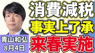 青山和弘「消費減税、自民党が事実上了承、来春実施へ動き出す」「特別国会を振り返る、与野党論戦は十分だったのか？」「高市総理が熊本被災地を視察、復旧復興へ政府の対応は」８月４日