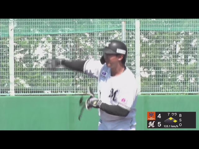 【ファーム】マリーンズ・宮崎竜成 ライトへのタイムリーで点差を広げる!! 2025年6月5日 千葉ロッテマリーンズ 対 オイシックス新潟アルビレックスBC