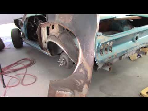 Rear sheet metal removal on the 68 Mustang coupe. "Jade" part 23