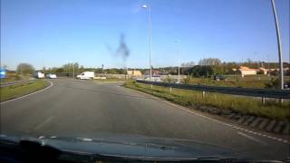 preview picture of video 'Roadrage Lystrup grenå motorvej'