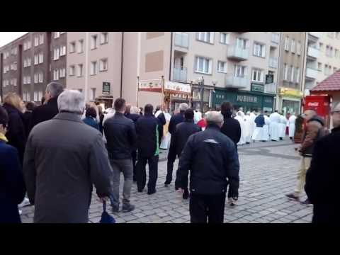 Procesja Rezurekcyjna Racibórz parafia WNMP 16.04.2017