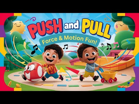 push and pull | push and pull song for kids | force and motion for kids | science for kids