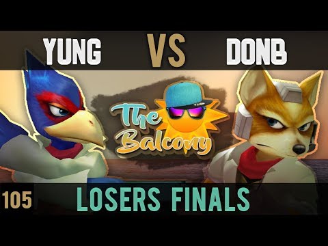Melee @ the Balcony 105 - Losers Finals ft. Yung (Falco) VS DonB (Fox)