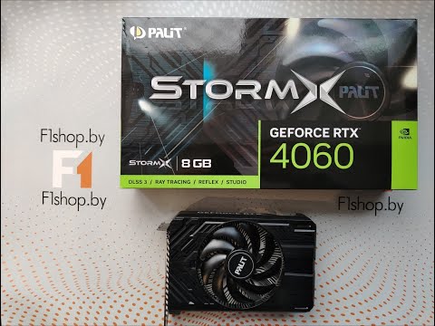 фото видеокарта palit geforce rtx 4060 stormx ne64060019p1-1070f 8 pin, бу 0