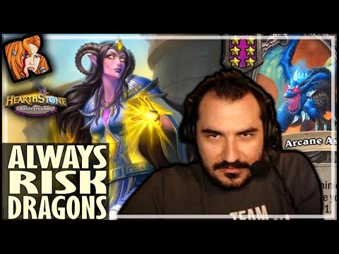 ALWAYS RISK THE DRAGON BUILD! - Hearthstone Battlegrounds