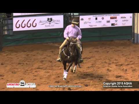 PONY ON THE BOAT ridden by BRANDON BUTTARS  - 2015 AQHA World Show(FINALS - Jr Working Cow Horse)