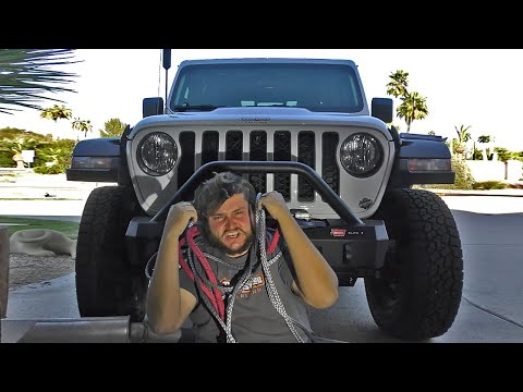 Installing New Warn Spydura Winch Line Jeep Gladiator JT Truck Camper Build