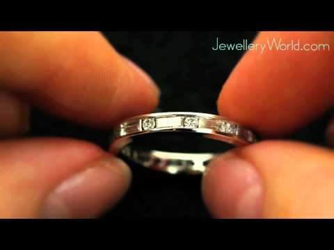 18ct White Gold 1.65 Carat Round & Baguette Diamond Eternity Ring