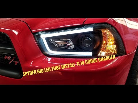 Spyder Auto Detailed Basic Install 11-14 Charger LED Light Tube Projector Headlights