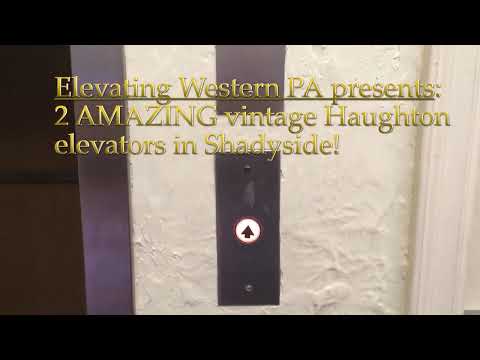 2 antique/vintage (gated) Haughton traction elevators - Coronado Apts. - Shadyside, Pittsburgh, PA