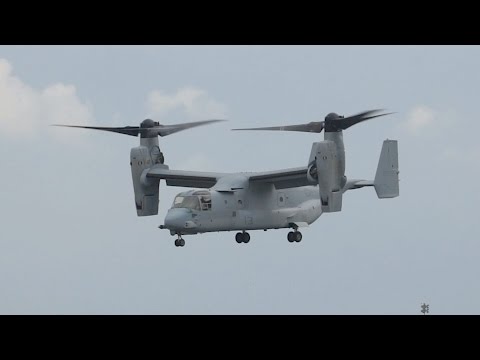 Bell-Boeing MV-22B Osprey US Marines 2 Ship Power Demo flying Display RIAT 2012 AirShow