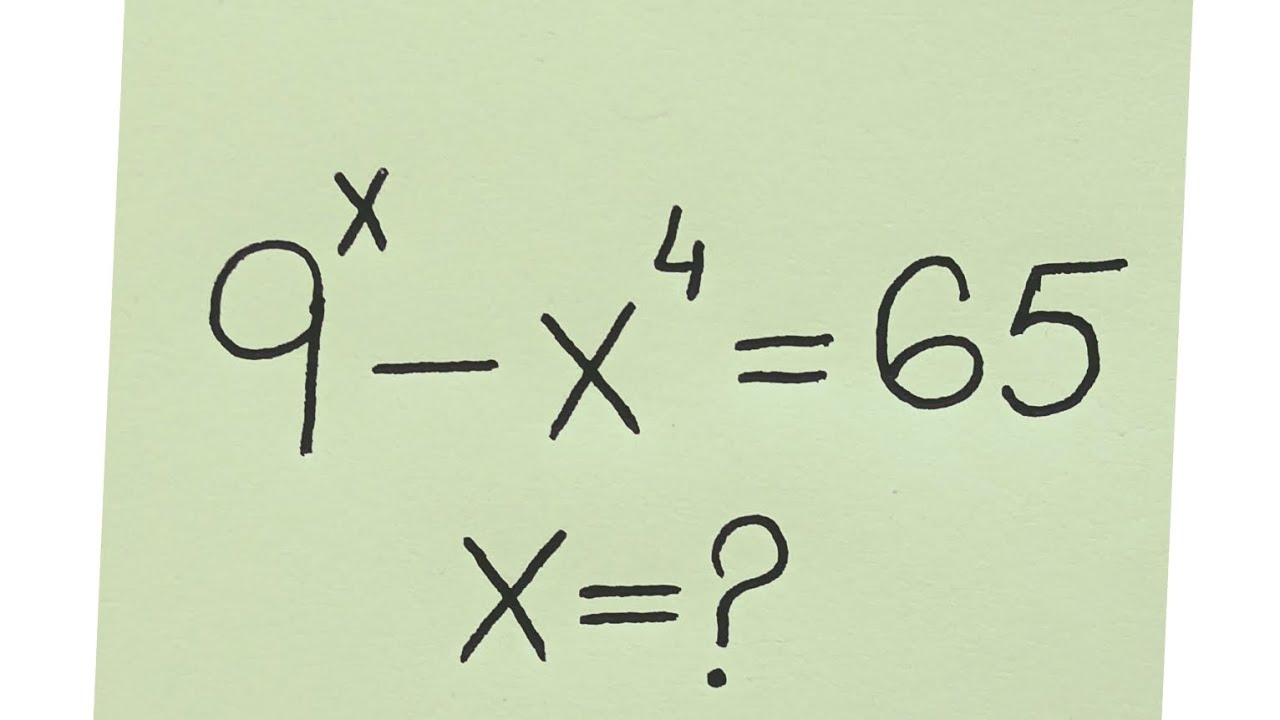 Morocco l Olympiad Math exponential problem l x=? l easy solution.