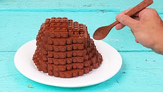 Lego Chocolate Pudding | Lego In Real Life | Stop Motion Cooking & ASMR