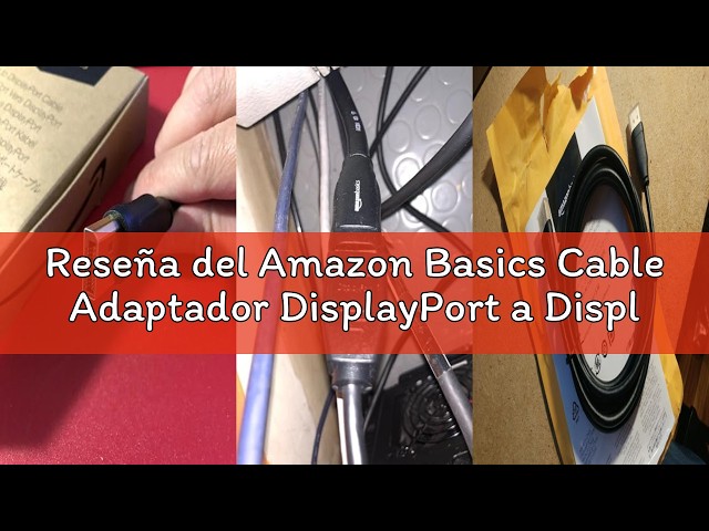 Vídeo relacionado con Amazon Basics Cable de DisplayPort a DVI con Conectores Dorados(1.8 m) para Ordenador Personal, Negro