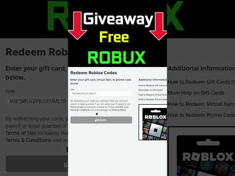 FREE ROBUX (ROLOX Gift CARD) Giveaway #giveaway #roblox #robux #shorts