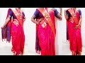 How To Wear Silk Saree Perfectly In 2 Deferent Pallu Style Step By Step Silk Saree Drape