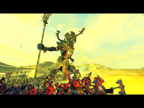 Total War WARHAMMER 2 - TOMB KINGS VS GREENSKINS | ULTIMATE FIREPOWER OUTPUT | 4K