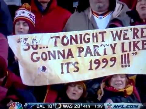 Redskins PARTY! (Morris TD #3 + band playing Hail to the Redskins)