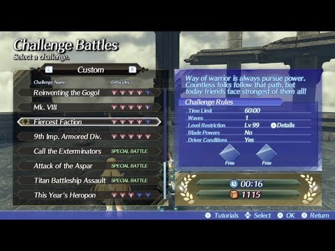 Xenoblade Chronicles 2 1.5.1 - Farming Fiercest Faction Challenge