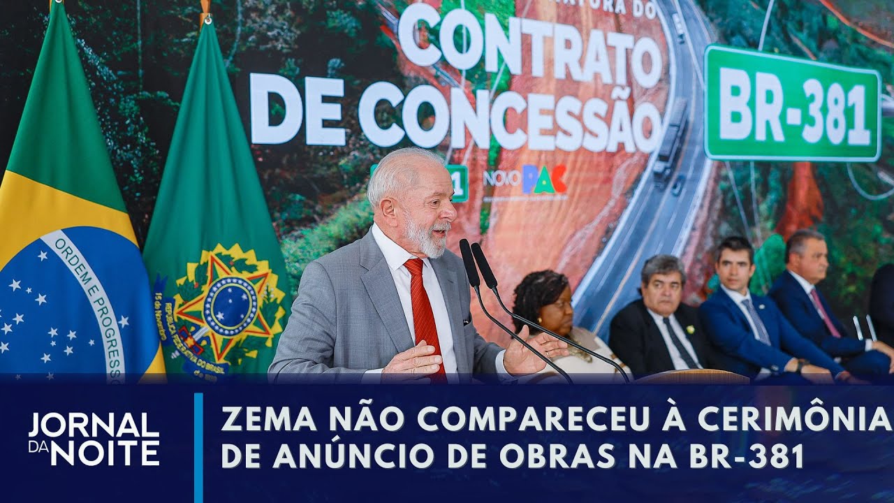 Lula critica Zema e diz que deveria receber prêmio do governador de MG | Jornal da Noite