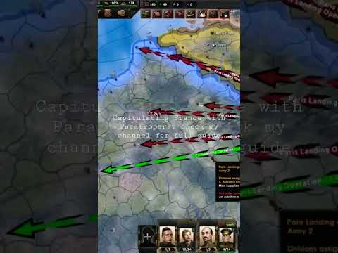 Hearts of Iron 4 Capitulating France with paratroopers exploit #shorts