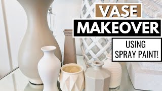 DIY Faux Ceramic Vases | Testing using SPRAY PAINT!