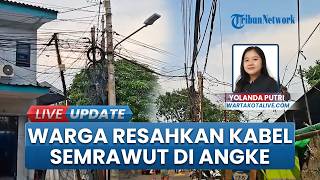 Kabel Semrawut di Angke Jakarta Barat Menjuntai ke Atap, Warga Takut Rumahnya bakal Kebakaran
