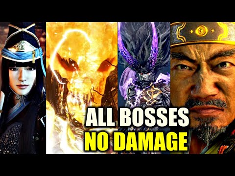 NIOH 2 - ALL BOSSES (+DLC) - NO DAMAGE [Kusarigama Build]