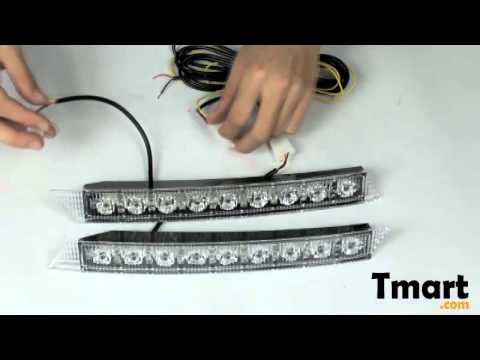 $16.99 A6-9 003B 18 LED Little Power Car Daytime Running Light With Turn (Pair)-12003535