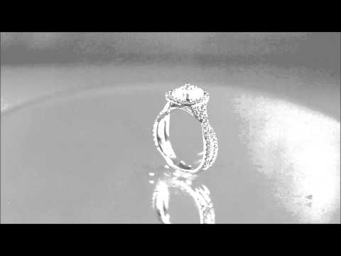 18K WHITE GOLD CUSHION CUT DIAMOND ENGAGEMENT RING ART DECO 2.80CT - KNR INC - 689