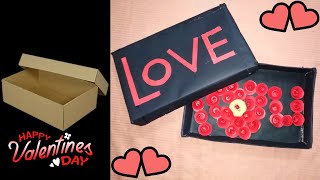 Valentine day Gift Idea || Valentine Day Gift || DIY Valentines Gift with Shoe Box || Art Brand