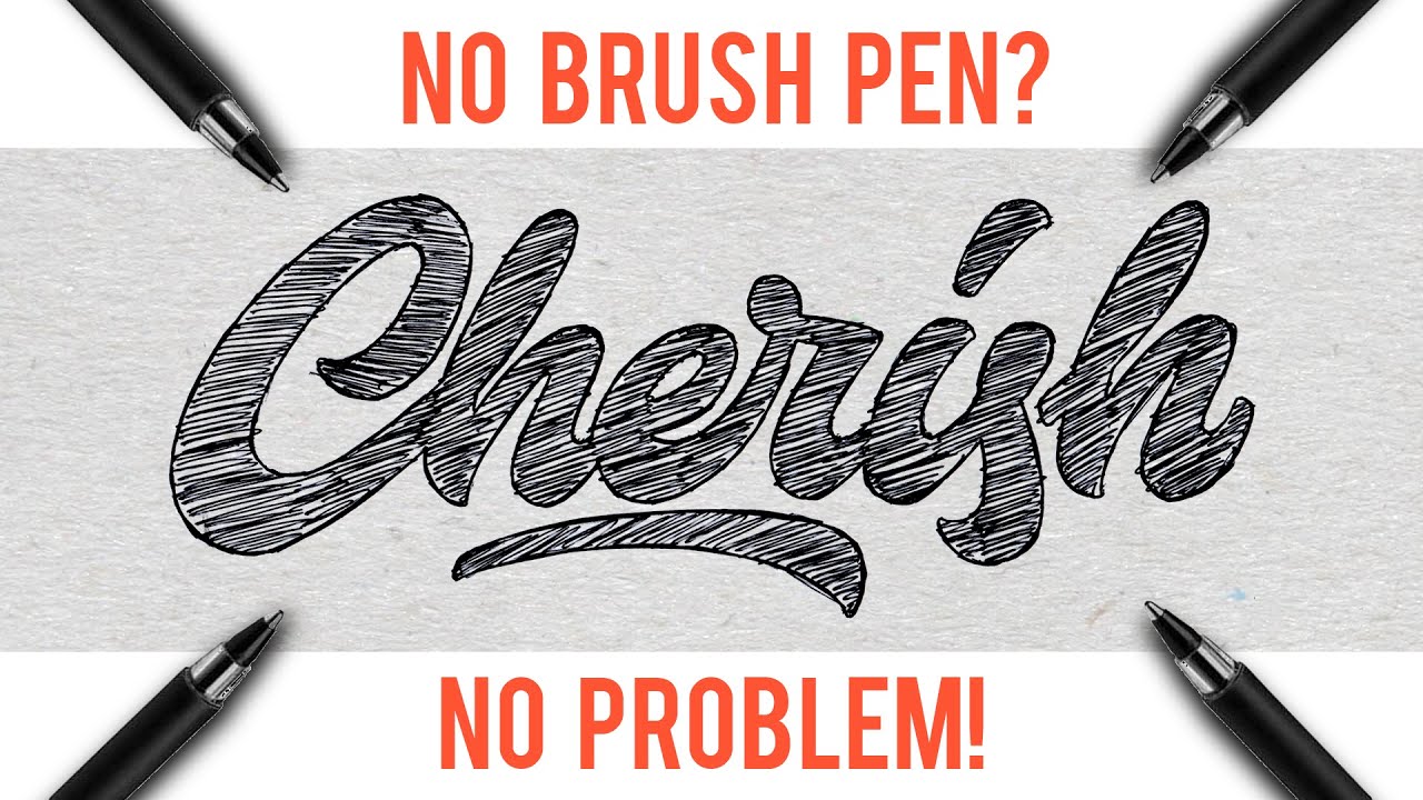 Hand Lettering Tutorial for Beginners | No Brush Pen? No Problem!