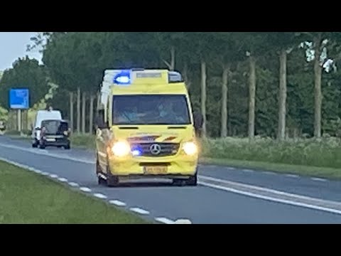 A1 URK 25-118 met spoed naar medische noodsituatie op URK + versneller