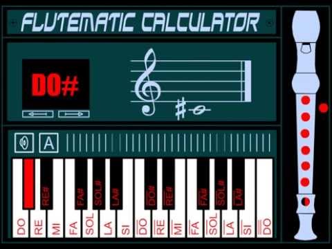Notas de la Flauta Dulce,  Flauta, Piano y Pentagrama